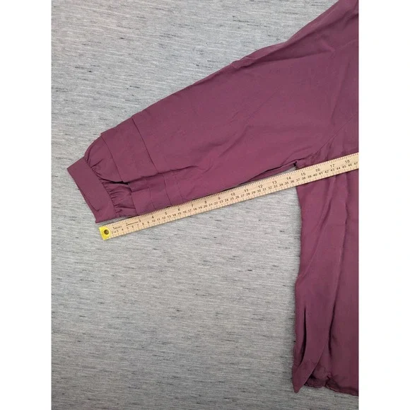 Soft Surroundings Button Front Top Womens 3X Lyocell Linen Peasant Sleeve - Picture 7 of 10